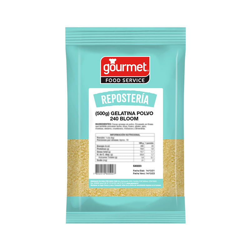 Gelatina en Polvo Bolsa 500gr